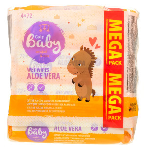 Μωρομάντηλα Aloe Vera 4x72 Τεμάχια