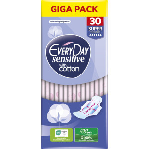 Σερβιέτες Sensitive Cotton Super Ultra Plus 30 Τεμάχια