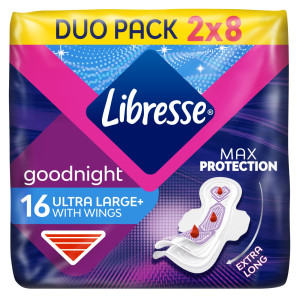 Σερβιέτες Goodnight Ultra+ Large με Φτερά 16 Τεμάχια