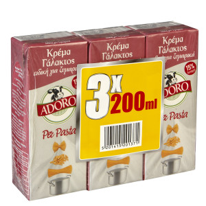 Κρέμα Γάλακτος Per Pasta 3x200ml