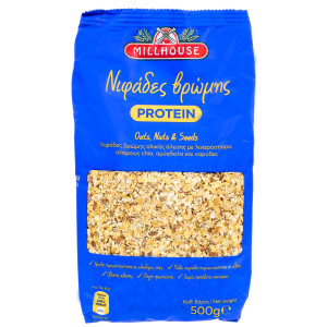 Νιφάδες Βρώμης Protein Σπόροι Ξηροί Καρποί 500g