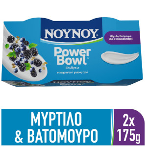 Επιδόρπιο Γιαουρτιού PowerΒowl Μύρτιλο Βατόμουρο Chia 2x175g