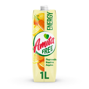 Φρουτοποτό Energy Free Πορτοκάλι Καρότο Λεμόνι 1lt