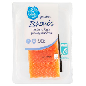 Σολομός Φιλέτο με Δέρμα Ελαφρύ Κάπνισμα 250g