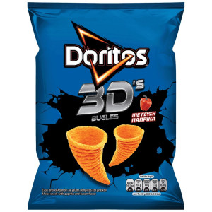 Σνακ Καλαμποκιού 3D Bugles Πάπρικα 63g