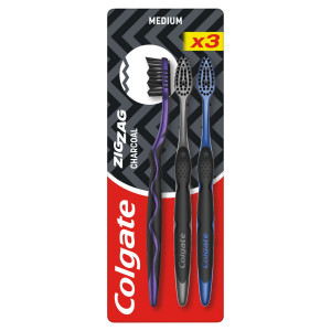 Οδοντόβουρτσα Zig Zag Charcoal 3 Τεμάχια