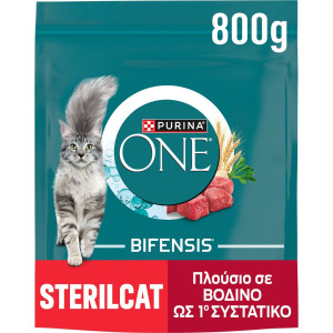 Γατοτροφή Sterilcat Βοδινό & Σιτάρι 800g