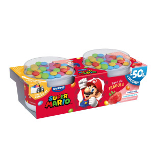 Επιδόρπιο Γιαουρτιού Super Mario Φράουλα 2x110g