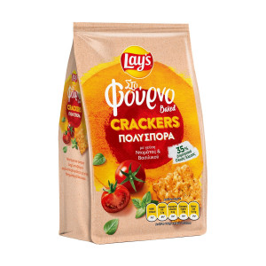 Crackers Πολύσπορα με Ντομάτα και Βασιλικό 80g