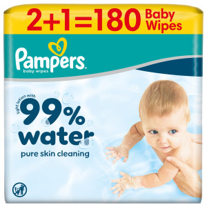 Μωρομάντηλα 99% Water 3x60 Τεμάχια