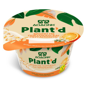 Φυτικό Επιδόρπιο Plant'd Βρώμη με Πορτοκάλι & Περγαμόντο 150g