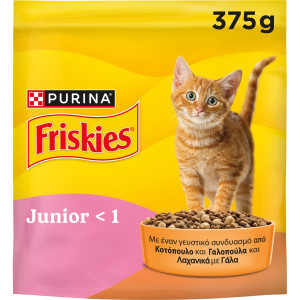 Γατοτροφή Junior Κοτόπουλο Με Λαχανικά 375 gr