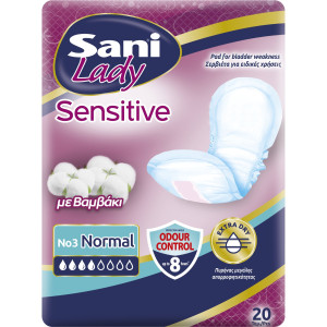 Σερβιέτες Ακράτειας Lady Sensitive Normal No3 20 Τεμάχια