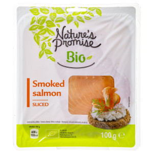 Σολομός Καπνιστός Bio Φέτες 100g