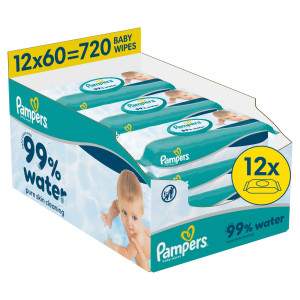 Μωρομάντηλα 99% Water Αποκλειστικά Online 12x60 Τεμάχια