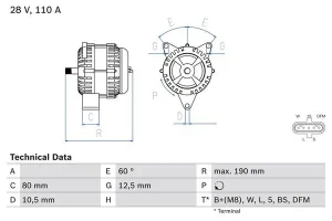 0 986 046 590 BOSCH Lichtmaschine