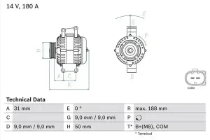 113 CDI, 110 CDI, 116 CDI MERCEDES-BENZ VITO W639 Lichtmaschine
