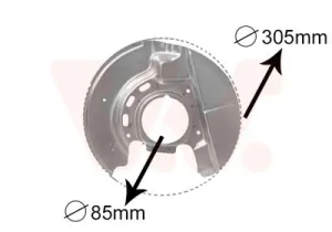 Bremsscheibenschutz BMW 3 E30 VAN WEZEL