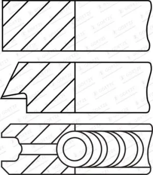 114 d, 118 d, 116 d, 120 d BMW 1 F21 Jeu de segments de piston GOETZE ENGINE