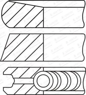 08-450600-00 GOETZE ENGINE Jeu de segments de piston