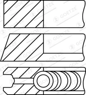 735 i, BMW 7 E38 Jeu de segments de piston GOETZE ENGINE