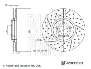 Disque de frein MINI MINI F55 III BLUE PRINT
