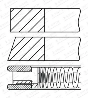 A 220, A 250, A 160, A 200, A 180 MERCEDES-BENZ A W176 Jeu de segments de piston GOETZE ENGINE