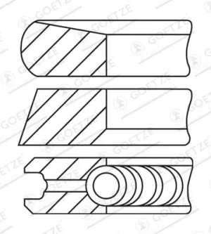08-435200-10 GOETZE ENGINE Jeu de segments de piston
