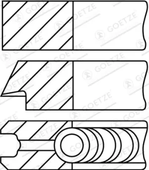 Cooper SD MINI COUPE R58 Jeu de segments de piston GOETZE ENGINE
