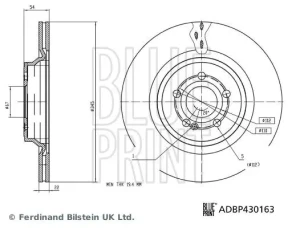 ADBP430163 BLUE PRINT Disque de frein