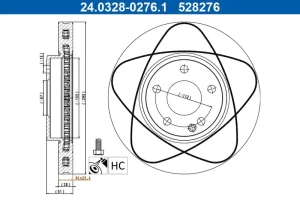 Disque de frein MERCEDES-BENZ CLA C117 ATE
