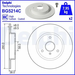 BG5214C DELPHI Disque de frein
