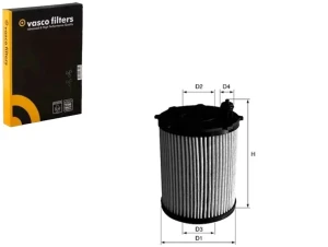 V037 VASCO VASCO FILTERS Vasco v037 insert de filtre à huile 134mm