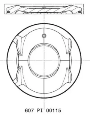 607 PI 00115 000 MAHLE Piston de moteur