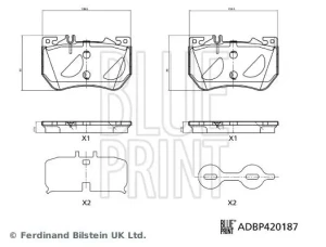 ADBP420187 BLUE PRINT Plaquettes de frein