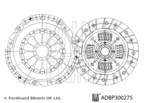 ADBP300275 BLUE PRINT Kit d'embrayage