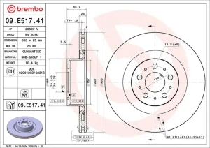 09.E517.41 BREMBO Disque de frein