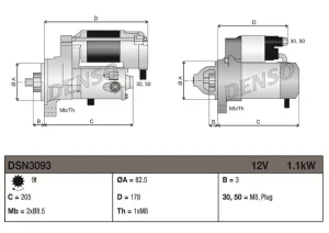 DSN3093 DENSO Démarreur