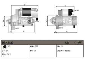 DSN3129 DENSO Démarreur