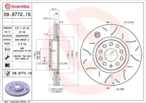 09.9772.1S BREMBO Disque de frein