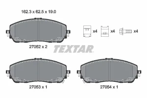 2705201 TEXTAR Plaquettes de frein