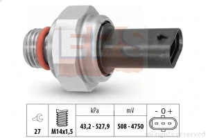 1.980.007 EPS Capteur de pression des gaz d'échappement