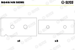 N049/4N SEMI GLYCO Palier d'arbre à cames