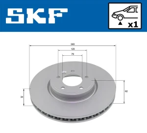 VKBD 81273 V1 SKF Disque de frein