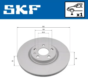 VKBD 81404 V1 SKF Disque de frein