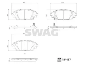 33 10 9371 SWAG Plaquettes de frein