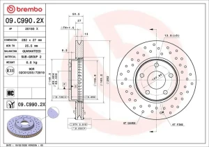 09.C990.2X BREMBO Disque de frein