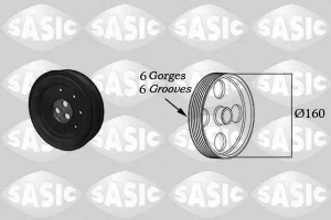 2.0 TDCi, 2.2 TDCi, 2.0 16V FORD MONDEO III Poulie de vilebrequin SASIC