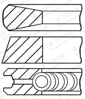 08-245200-00 GOETZE ENGINE Jeu de segments de piston