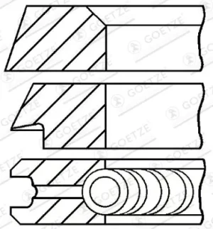 2.0 PORSCHE 914 Jeu de segments de piston GOETZE ENGINE